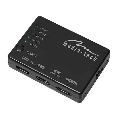 Switch Media tech MT5207 - Przełącznik Czarny