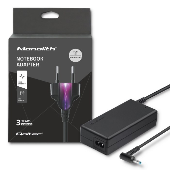 Zasilacz Qoltec 90W do notebooków HP Envy — zdjęcie 1 z 7