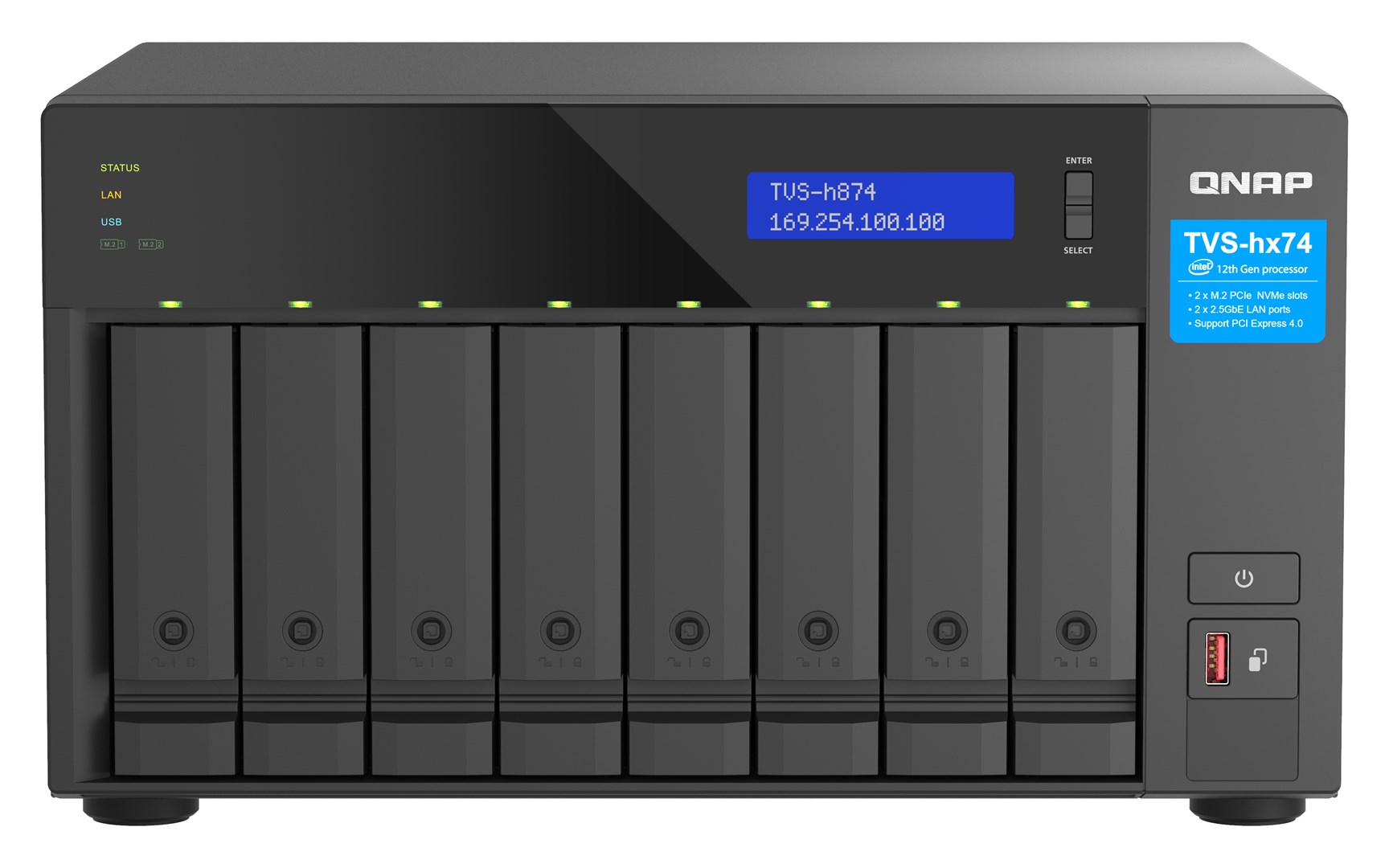 Qnap TVS-h874T-i7-32G, Tower, Intel i7, 32GB DDR4 — zdjęcie 1 z 6