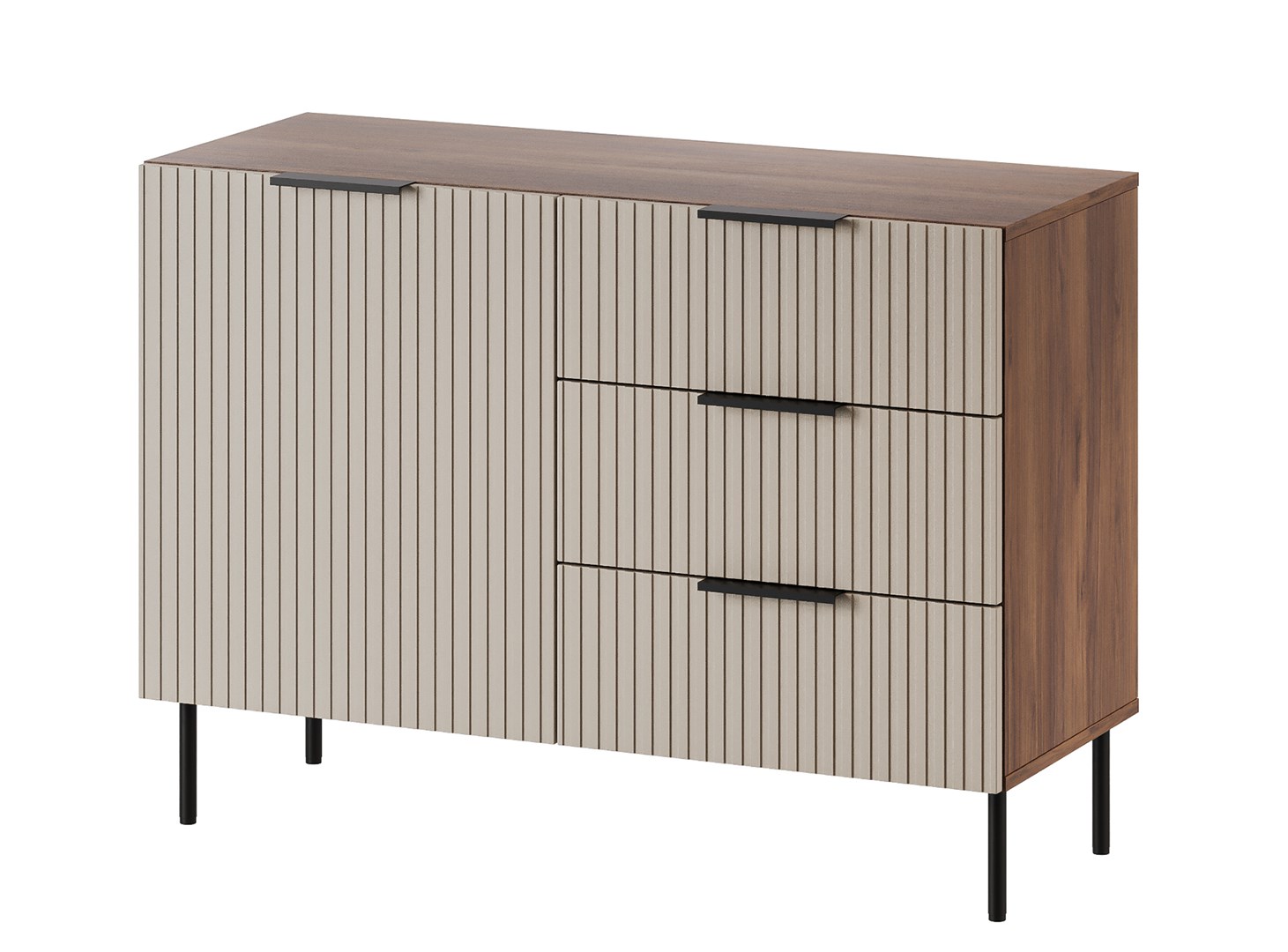 Komoda ALMERA 104x42x75 orzech/kaszmir — zdjęcie 1 z 4