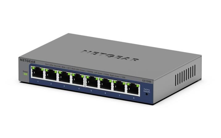 Switch Netgear GS108E-400EUS 8p Unmanaged Gigabit — zdjęcie 1 z 6
