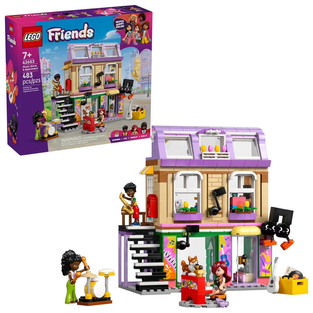 LEGO Friends 42653 - Sklep muzyczny i mieszkanie — zdjęcie 1 z 8