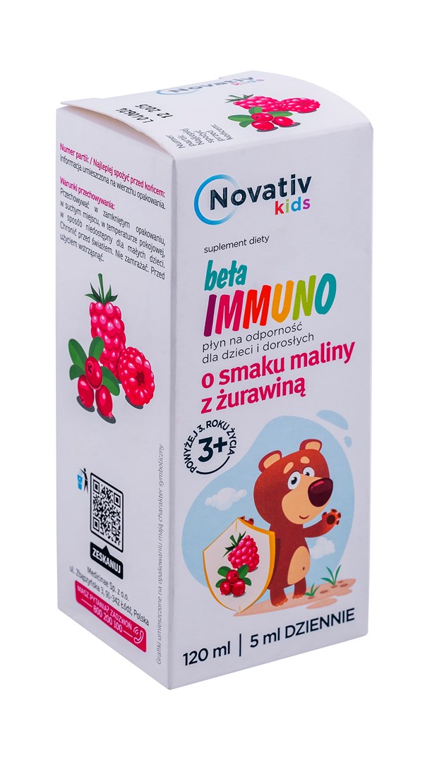 Novativ Kids Beta Immuno 120ml - Suplement Diety — zdjęcie 1 z 3