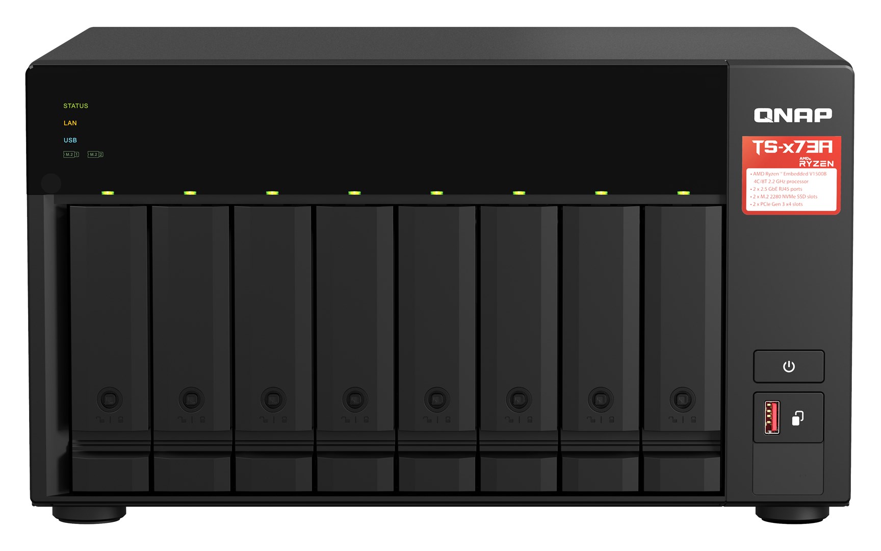 Qnap TS-873A, AMD Ryzen V1500B 4C/8T, 8GB DDR4 — zdjęcie 1 z 6