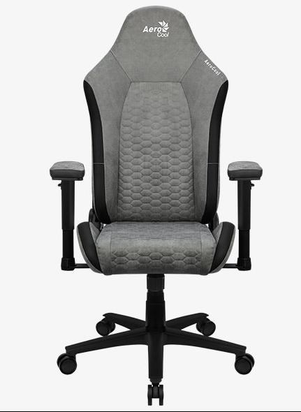 Fotel AEROCOOL CROWN AeroSuede Stone Grey — zdjęcie 1 z 8