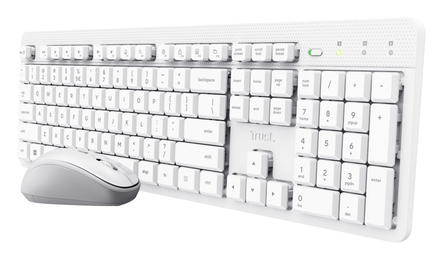 Klawiatura + mysz Trust ODY II Wireless White US — zdjęcie 1 z 8