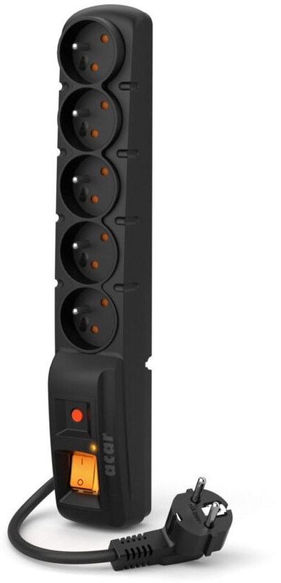Listwa zasilająca Acar F5 PRO 1,5m czarna