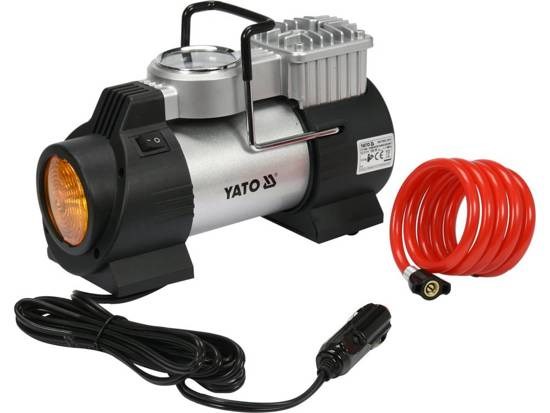 Kompresor samochodowy YATO YT-73460 z LED — zdjęcie 1 z 4