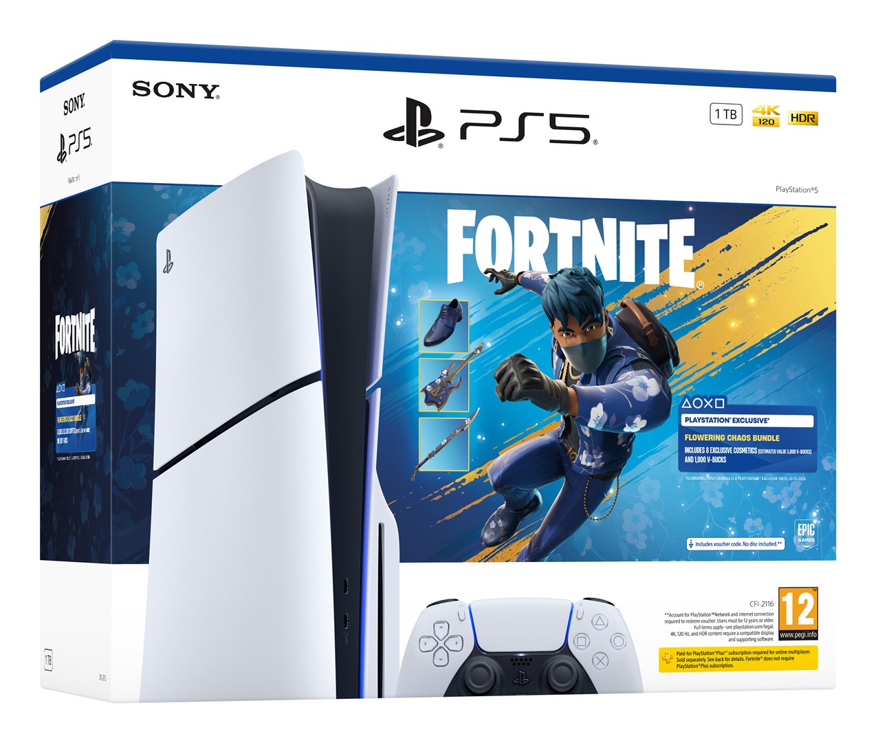 PlayStation 5 Slim + Fortnite Rozkwitający Chaos — zdjęcie 1 z 8