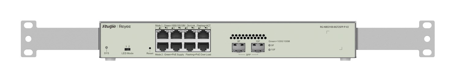 Switch RG-NBS3100-8GT2SFP-P-V2 - 8 Portów Gigabit — zdjęcie 1 z 6