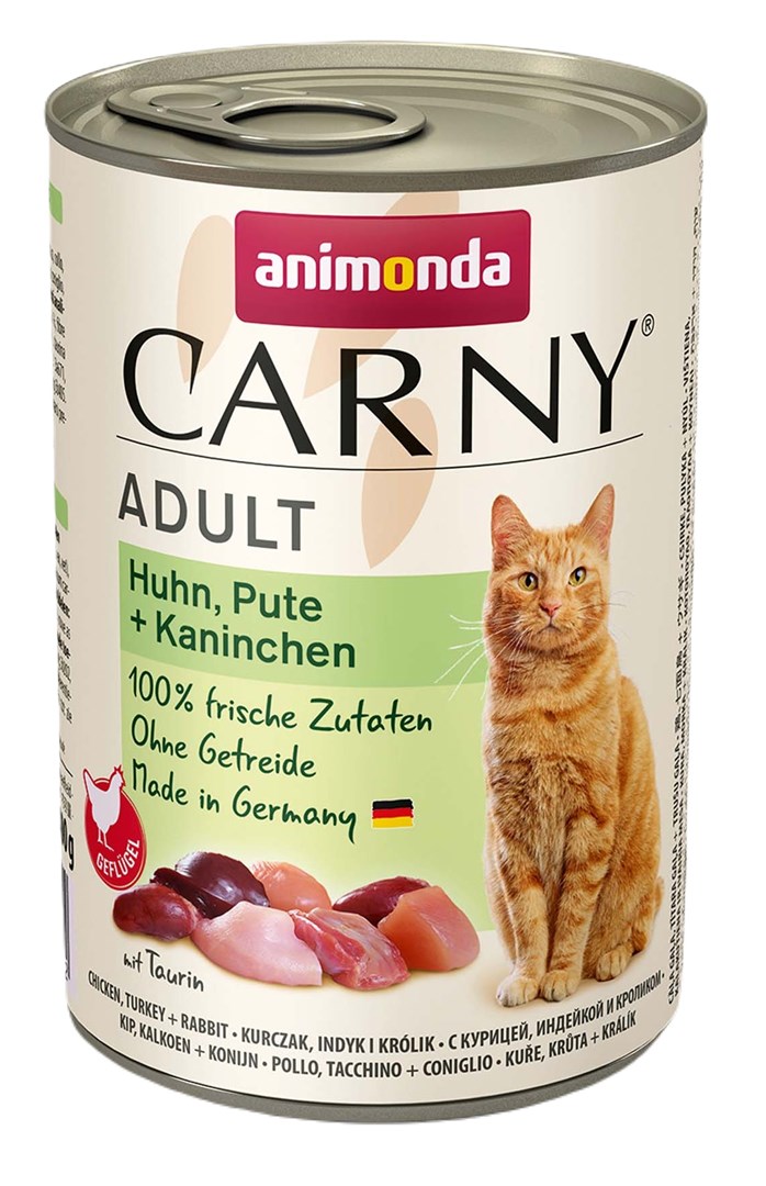 ANIMONDA Carny Adult - 400g mokra karmakurczak, indyk, królik