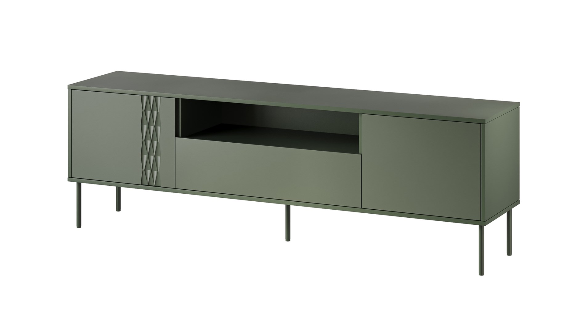 Szafka RTV EF TRESSE 180x40x54,5 zieleń mat — zdjęcie 1 z 4