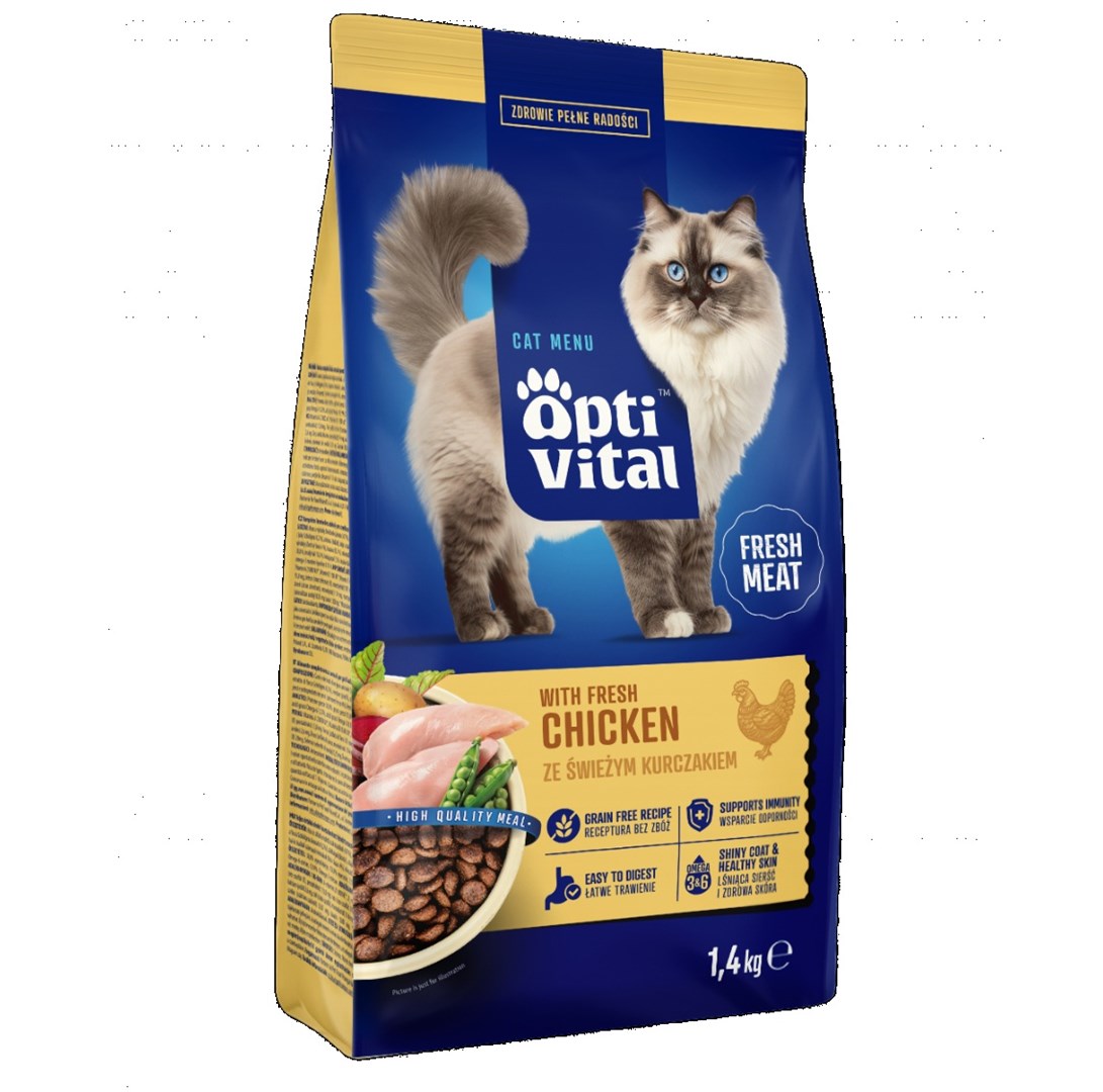 OptiVital Karma Sucha 1,4 kg dla Dorosłych Kotów