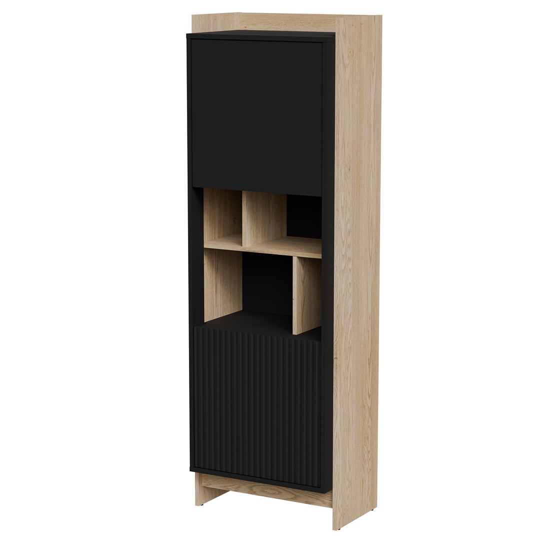 Witryna PORTO 59x38x180 dęb/czarny — zdjęcie 1 z 4