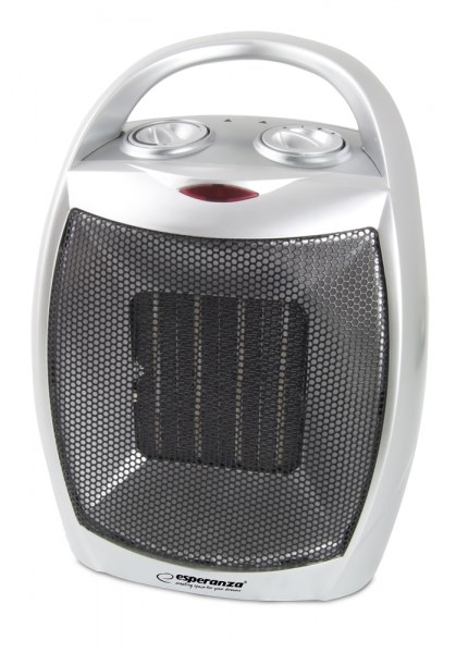 Termowentylator elektryczny Esperanza EHH006 (1500W; 3 stopnie grzania; kolor czarny, kolor srebrny) — zdjęcie 1 z 5