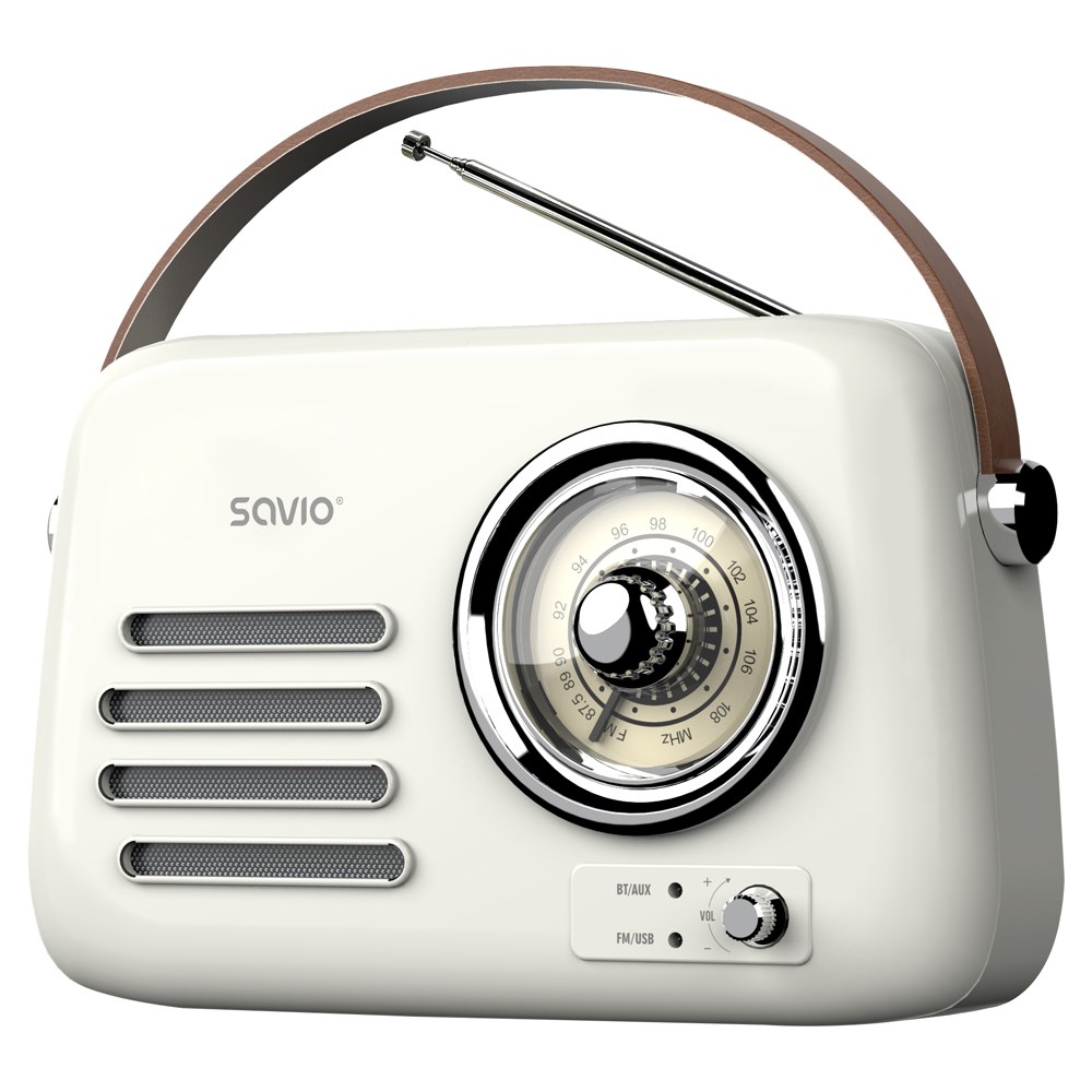 SAVIO RADIO PRZENOŚNE BIAŁE RS-02 — zdjęcie 1 z 7