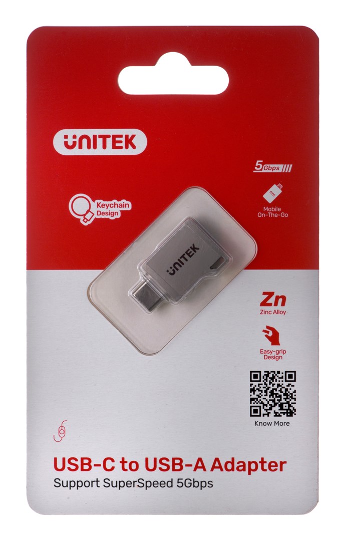 UNITEK ADAPTER USB-C-USB-A 3.1 GEN1, M/F — zdjęcie 1 z 4