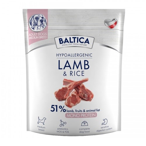 BALTICA NUTRACEUTIC Hypoallergenic Lamb & Rice M 1kg — zdjęcie 1 z 2