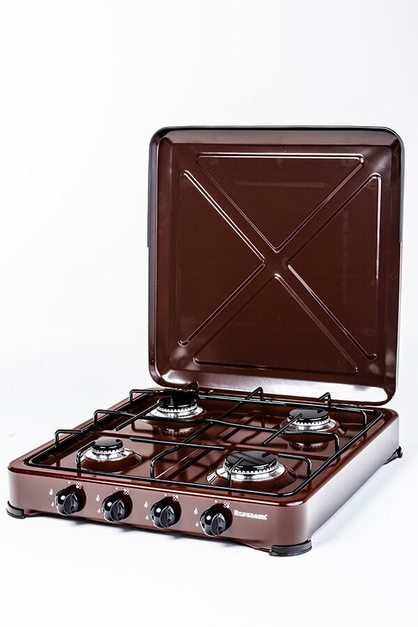 Kuchenka gazowa 4-palnikowa Ravanson K-04BR bróz — zdjęcie 1 z 2