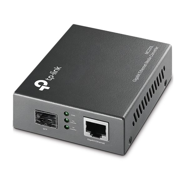 Konwerter TP-LINK MC220L - Czarny, z LED