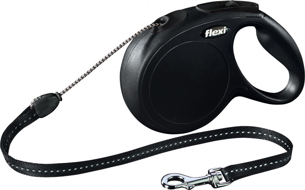 Smycz flexi New Classic M 8m, czarna, 20kg