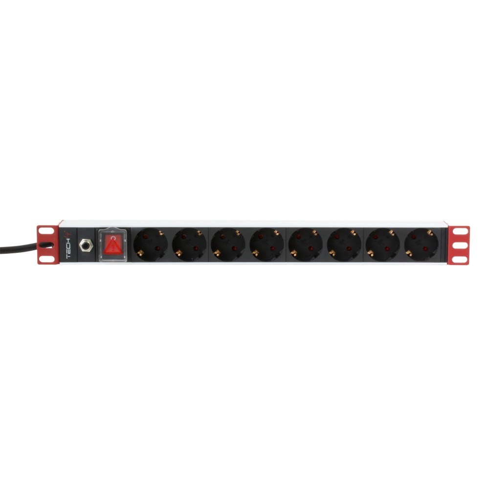 TECHLY Listwa Zasilająca 19'1U X8 - Gniazda Schuko — zdjęcie 1 z 5