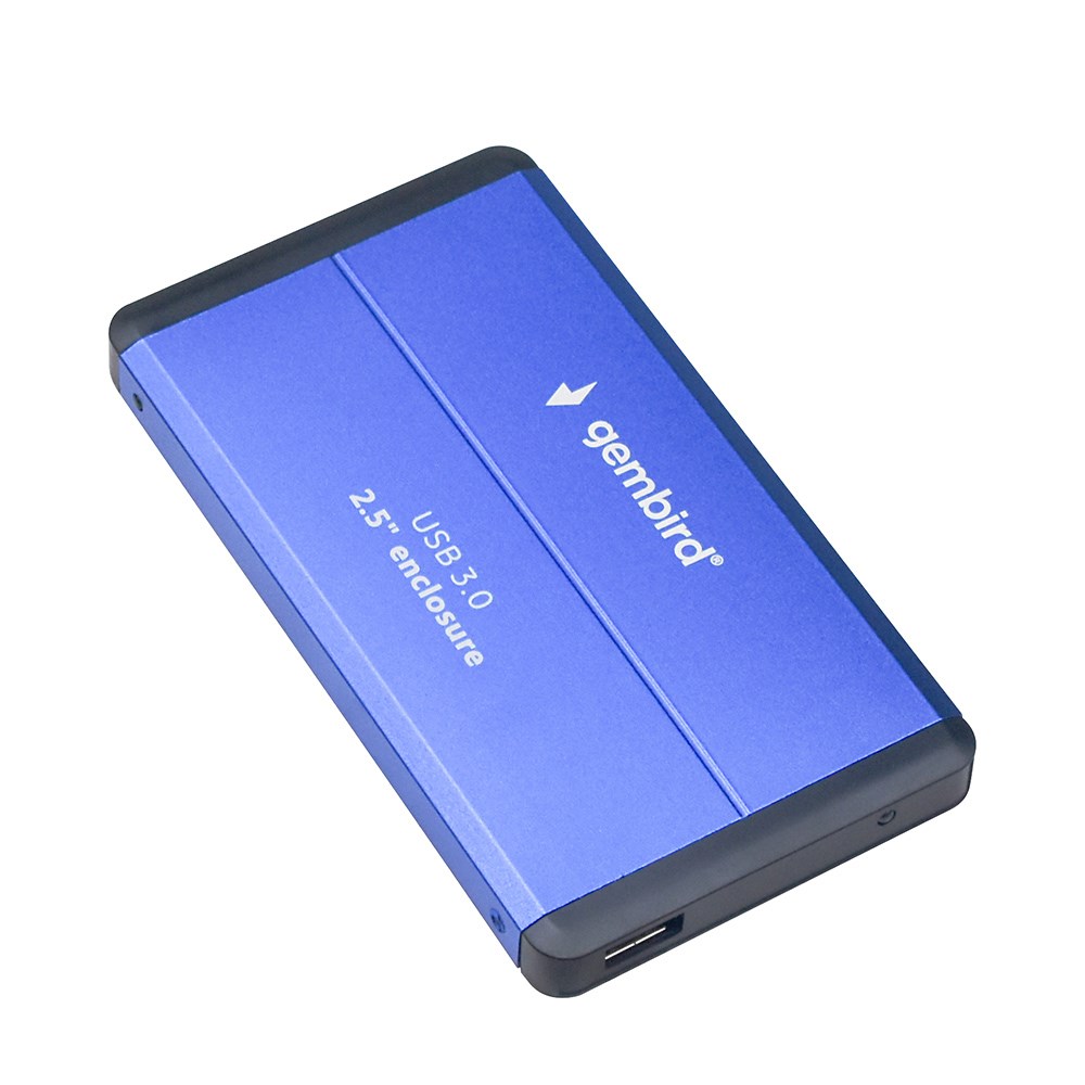 GEMBIRD OBUDOWA HDD/SSD USB 3.0 2.5" SATA, NIEBIESKA — zdjęcie 1 z 5