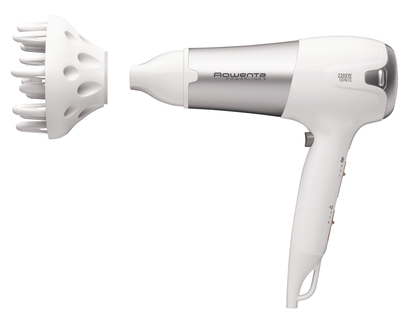 Suszarka do włosów Rowenta CV5090 (2300W; kolor biały, kolor szary) — zdjęcie 1 z 6