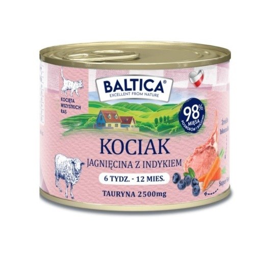 BALTICA SMAKI REGIONÓW Kociak Jagnięcina z indykiem 185g