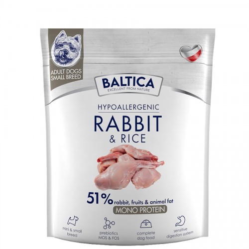 BALTICA NUTRACEUTIC Hypoallergenic Rabbit & Rice XS/S 1kg — zdjęcie 1 z 2