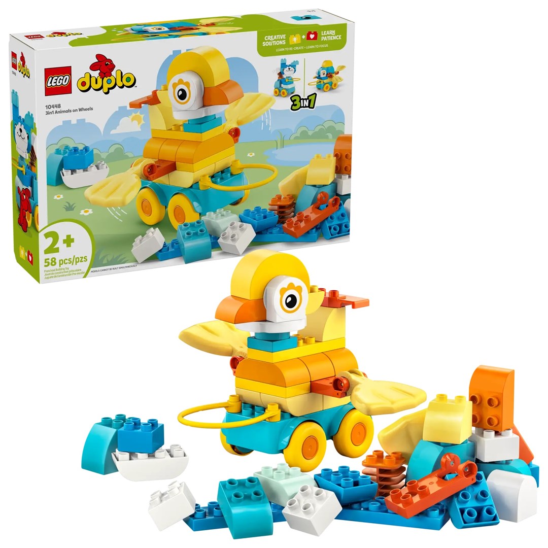 LEGO Duplo 10448 - 3w1 Zwierzątka na kółkach — zdjęcie 1 z 8