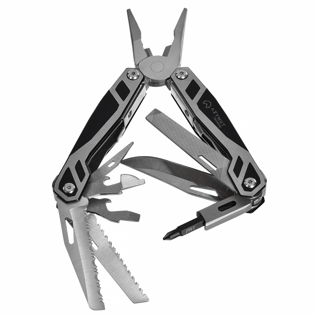 Multitool AZYMUT Trohon - 12 narzędzi +8 bitów — zdjęcie 1 z 8
