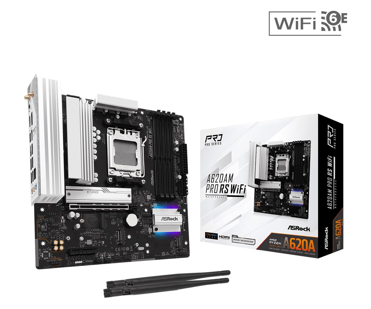 Płyta główna Asrock A620AM PRO RS WIFI Socket AM5 — zdjęcie 1 z 5