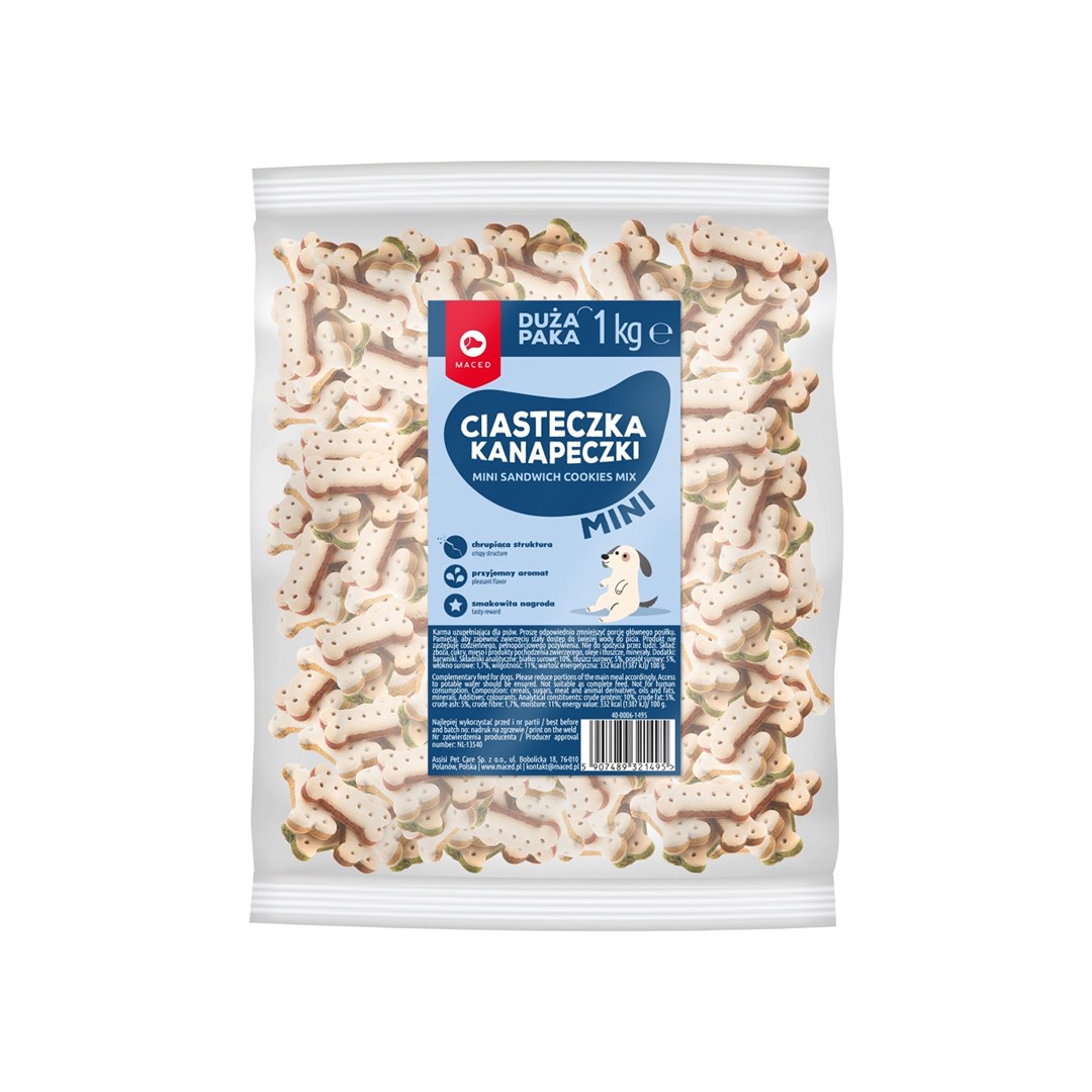 Maced Ciastka Kanapka Kostka Mix Mini - 1 kg