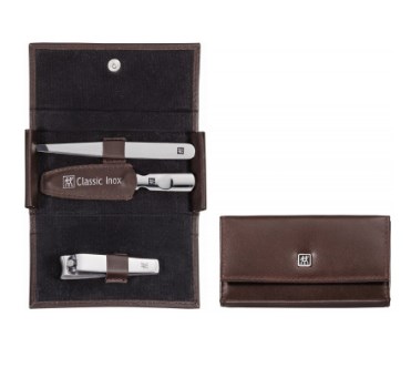 Zestaw do manicure ZWILLING Classic Inox - brązowy, skórzany