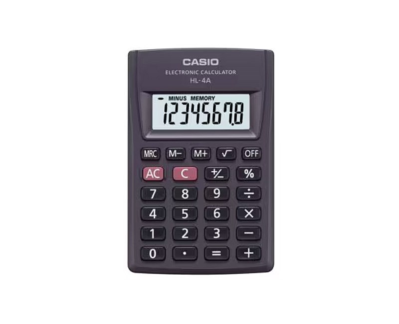 CASIO Kalkulator kieszonkowy HL-4A-B 8-cyfrowy
