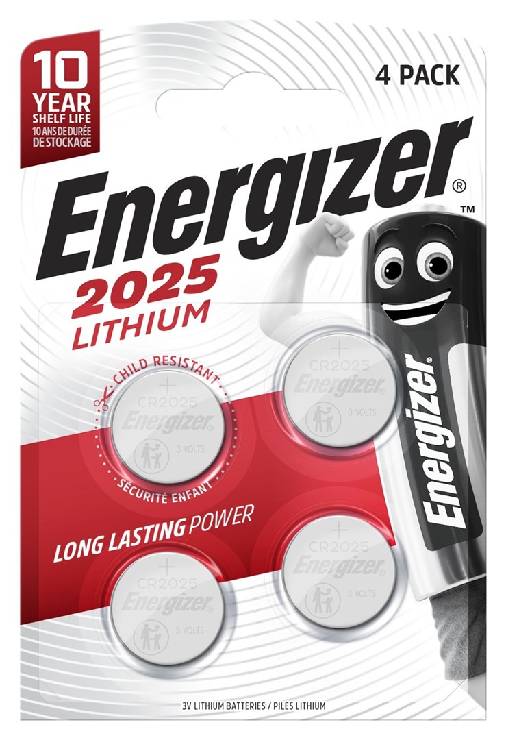 ENERGIZER BATERIE CR2025 4 SZTUKI 3V