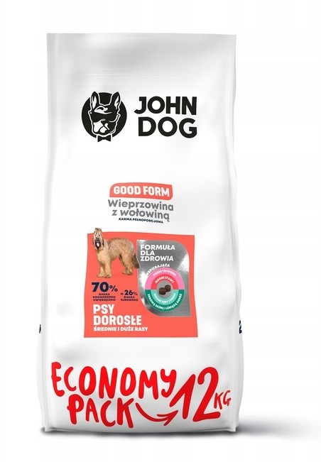 John Dog GOOD Adult wieprzowina z wołowiną 12kg — zdjęcie 1 z 2
