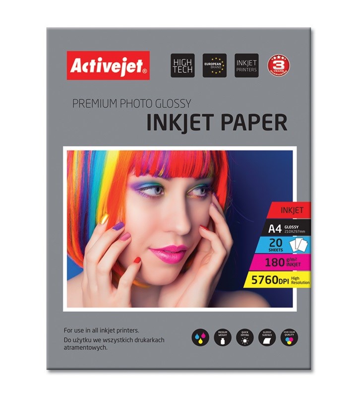 Activejet AP4-180G20 Papier Błyszczący A4