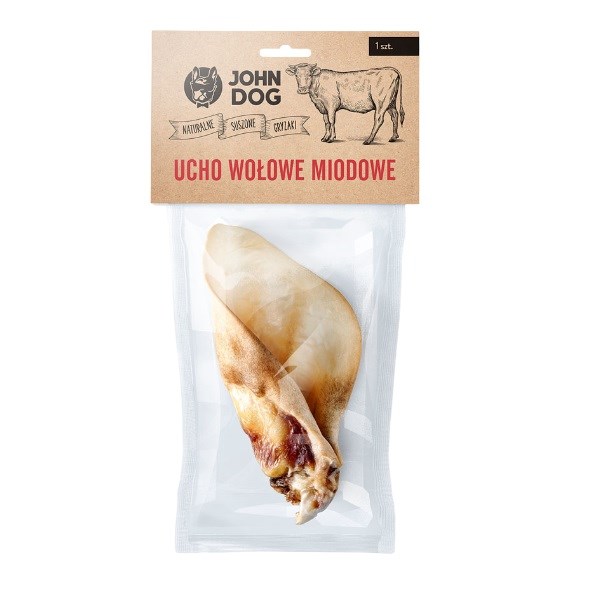 Gryzak Naturalny John Dog - Ucho Wołowe 1 szt.