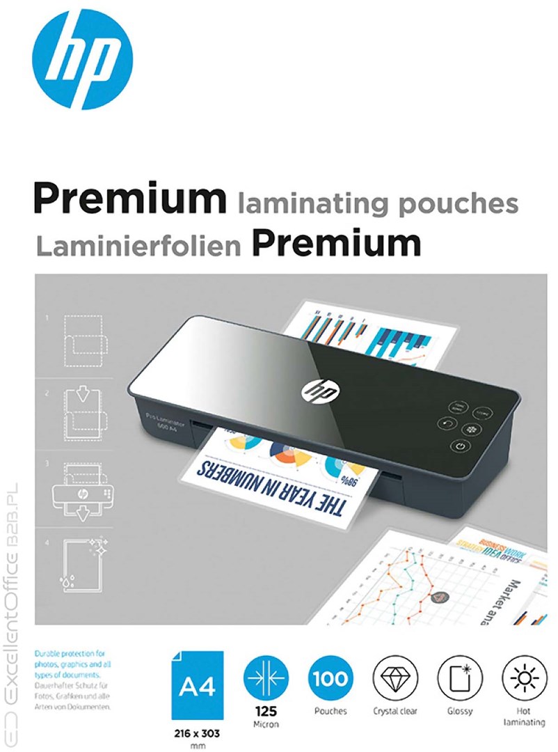 HP Folia laminacyjna PREMIUM A4 100 szt.