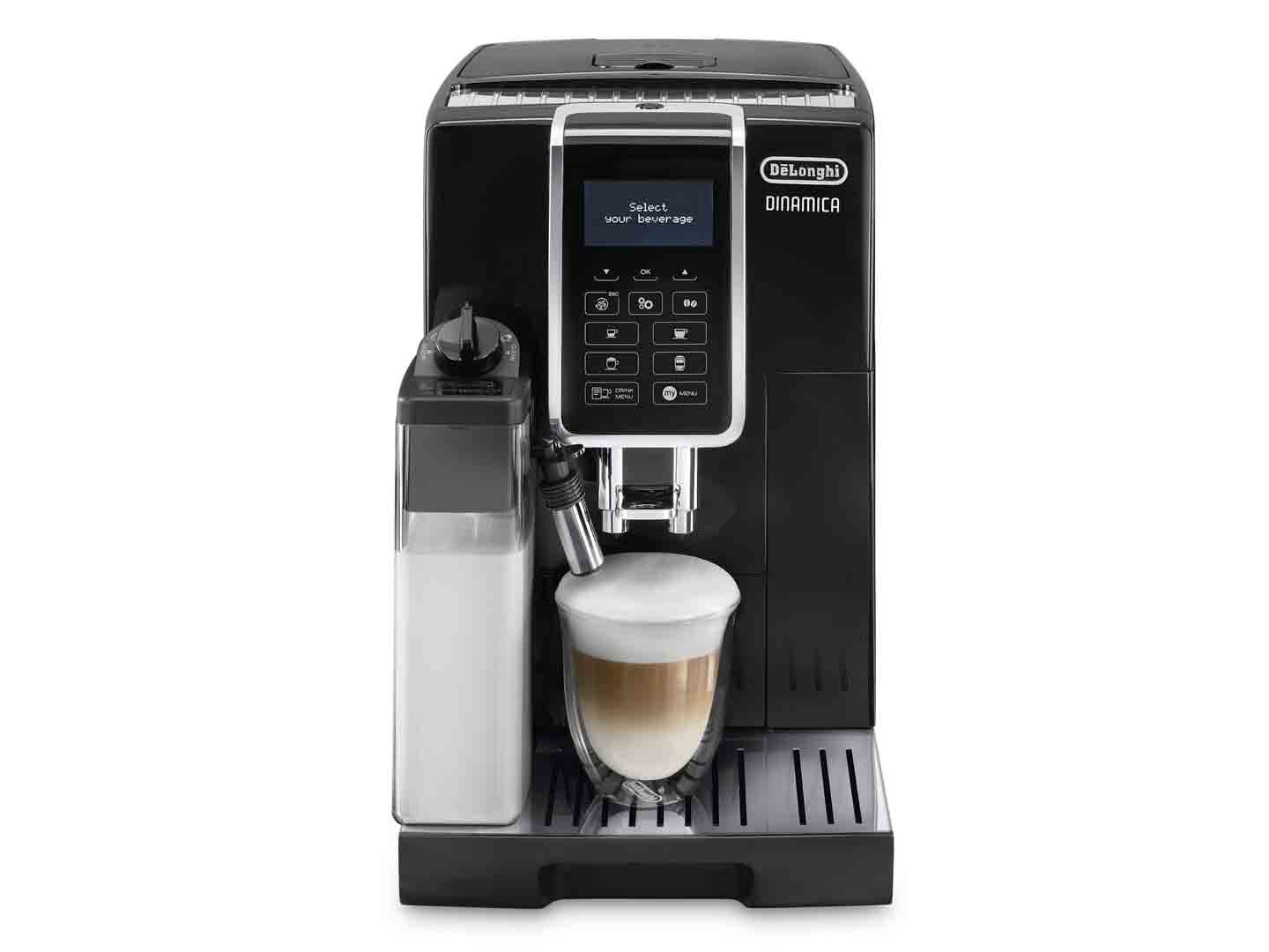 Ekspres ciśnieniowy automatyczny DeLonghi Dinamica ECAM 350.55.B (1450W, czarny) — zdjęcie 1 z 4