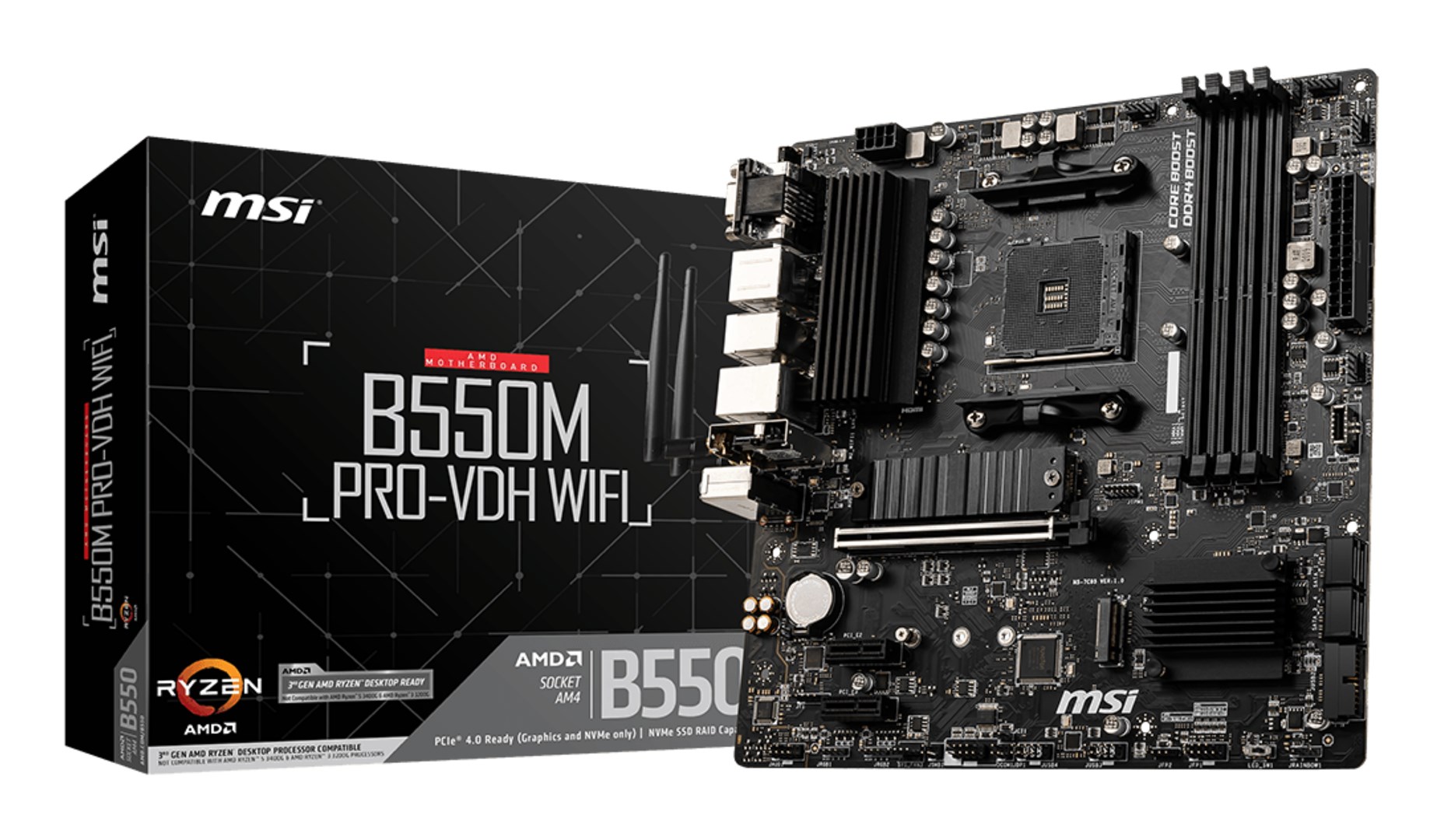 Płyta główna MSI B550M PRO-VDH WIFI Socket AM4 — zdjęcie 1 z 5