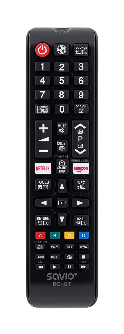 Pilot uniwersalny SAVIO RC-07 do telewizorow — zdjęcie 1 z 5