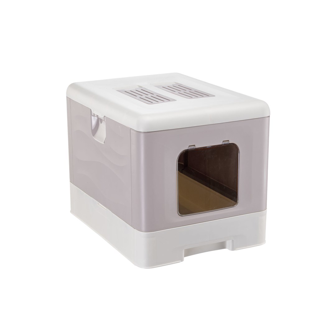 FERPLAST SAHARA TOILET GREY PINK kuweta dla kota — zdjęcie 1 z 8