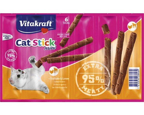 VITAKRAFT Cat Stick Mini - 6 szt. Indyk/Jagnięcina
