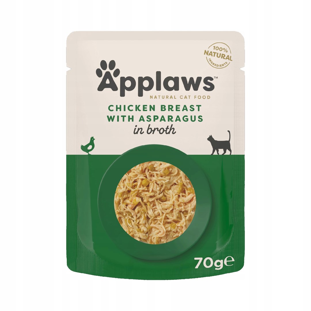 APPLAWS CAT Kurczak i szparagi w rosole 70g — zdjęcie 1 z 2