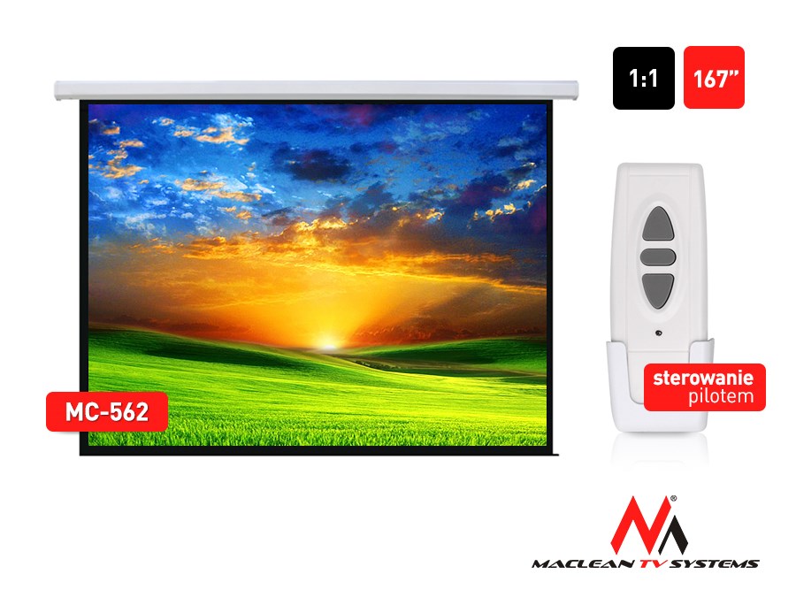 Ekran Maclean MC-562 - Sufitowy, 167,0" — zdjęcie 1 z 3