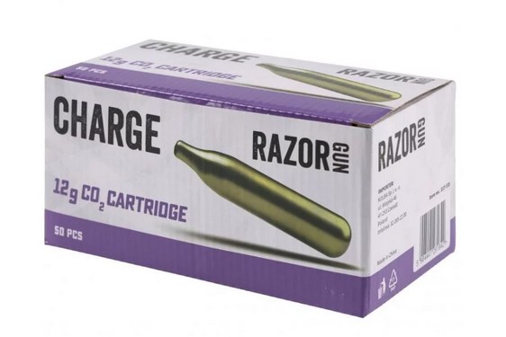 Kapsuły CO2 RazorGun 12g - 50 sztuk — zdjęcie 1 z 2