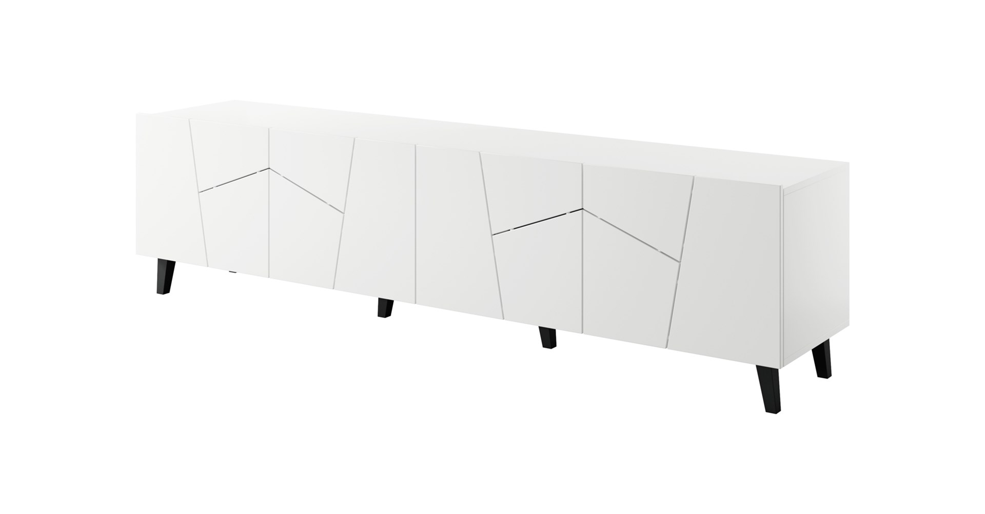 Szafka RTV ETNA 200x42x52 biały mat — zdjęcie 1 z 5